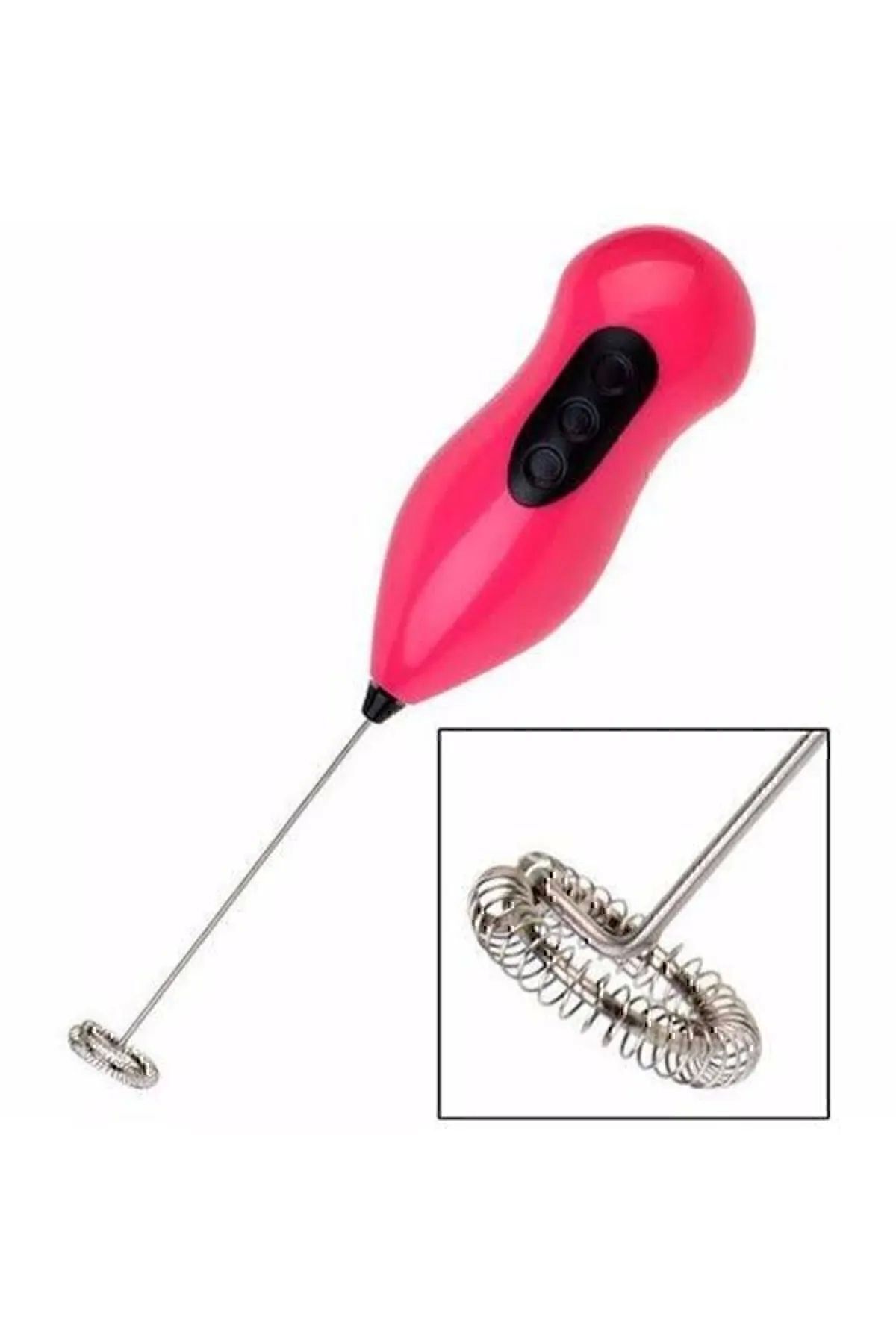 Palo Santo Pilli Mini Mixer Kahve Süt Köpürtücü Karıştırıcı Cappuccino Mixer (SİYAH-BEYAZ)