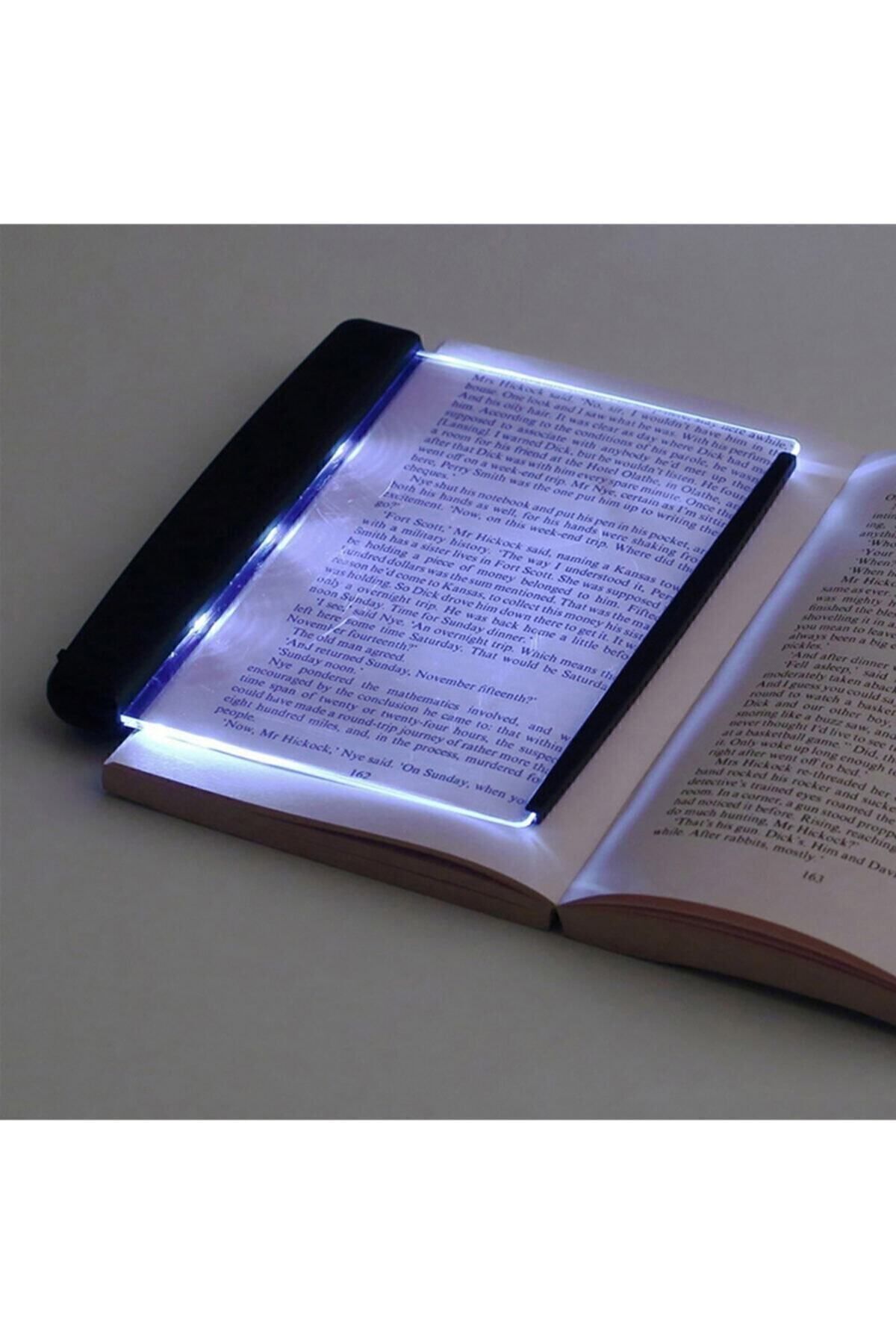 Kitap Arası Led Işık Lamba Işıklı Gece Kitap Okuma Lambası Sayfa Ayraç Şeffaf - Tek Ebat - 28 x 13