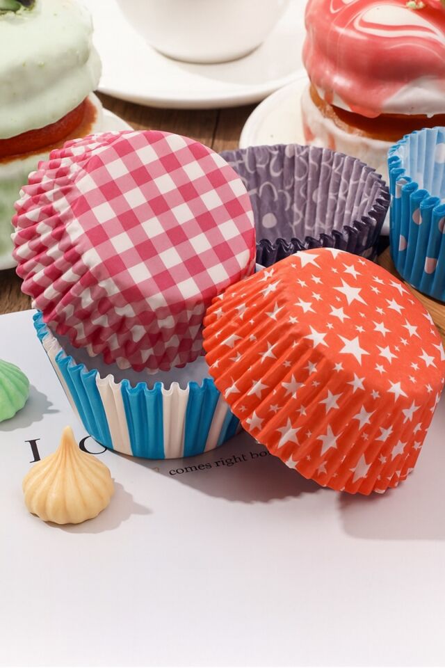 100 Adet Kağıt Kek Kapsülü | Muffin Cupcake Kek Kapsülü | 100'lü Kağıt Kek Kalıbı