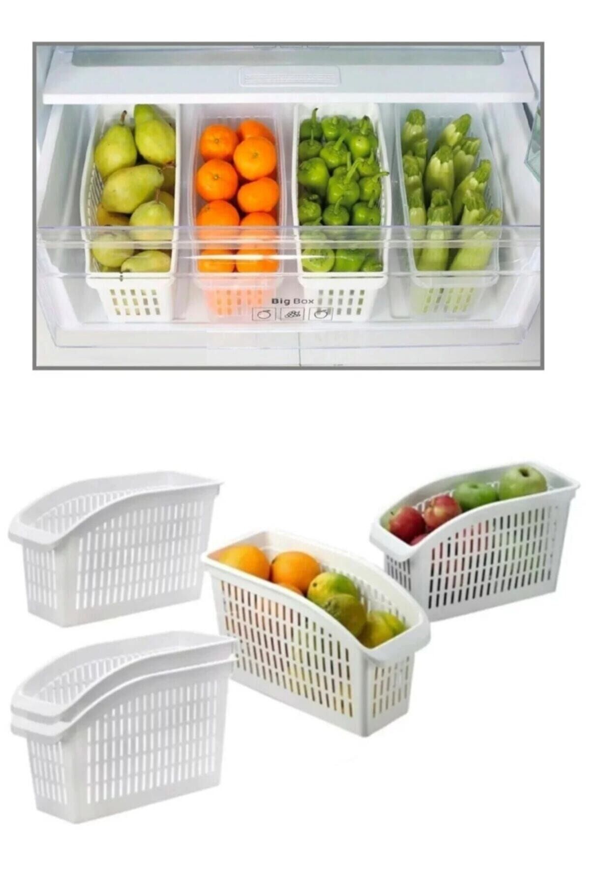 Buzdolabı Içi Dolap Içi Düzenleyici Organizer 4 Adet gri - Tek Ebat - 35 x 50