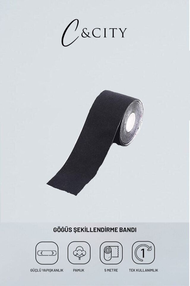Büyük Göğüs Meme Kaldırma Bandı Görünmez Göğüs Sabitleştirici Dikleştirici Ve Şekillendirici Bant Ten Rengi - M