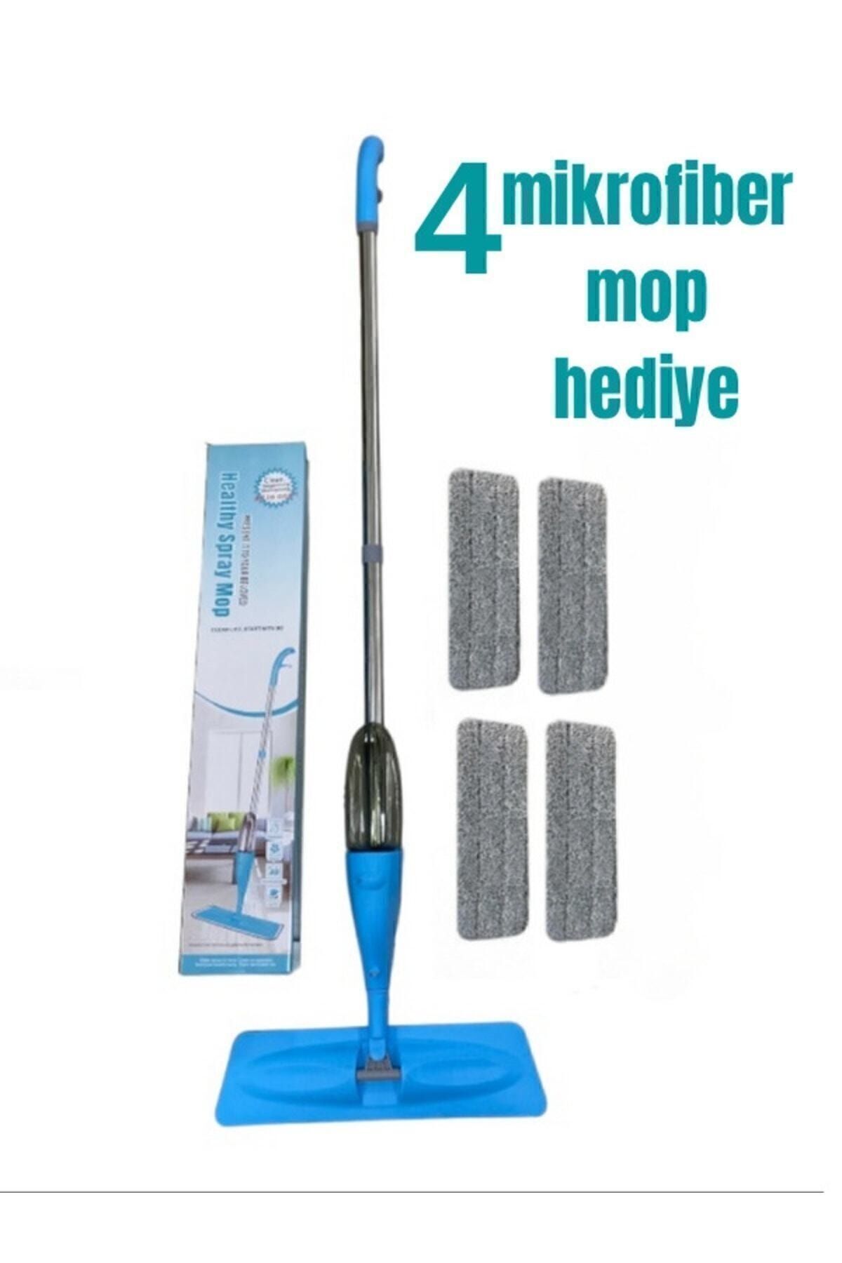 4 Bezli Sprey Mop Deterjan Hazneli Temizlik Seti