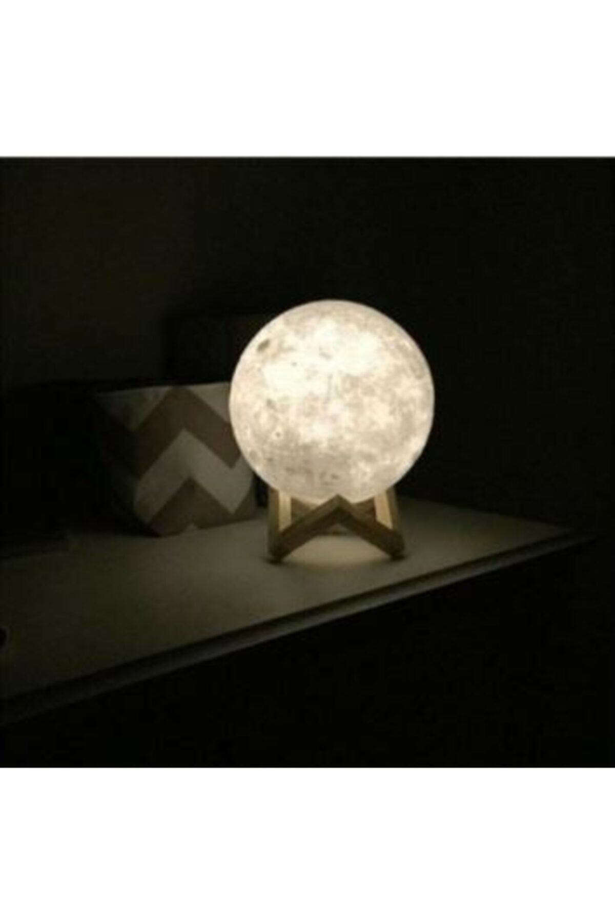 3d Standlı Ay Gece Lambası (36 Cm Çap)