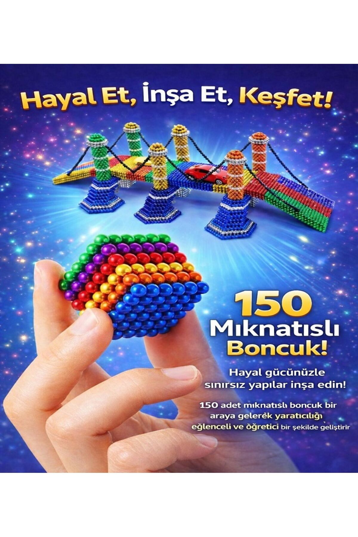 6 Renkli 5mm Neocube Neodyum Mıknatıs Küp Sihirli Manyetik Toplar