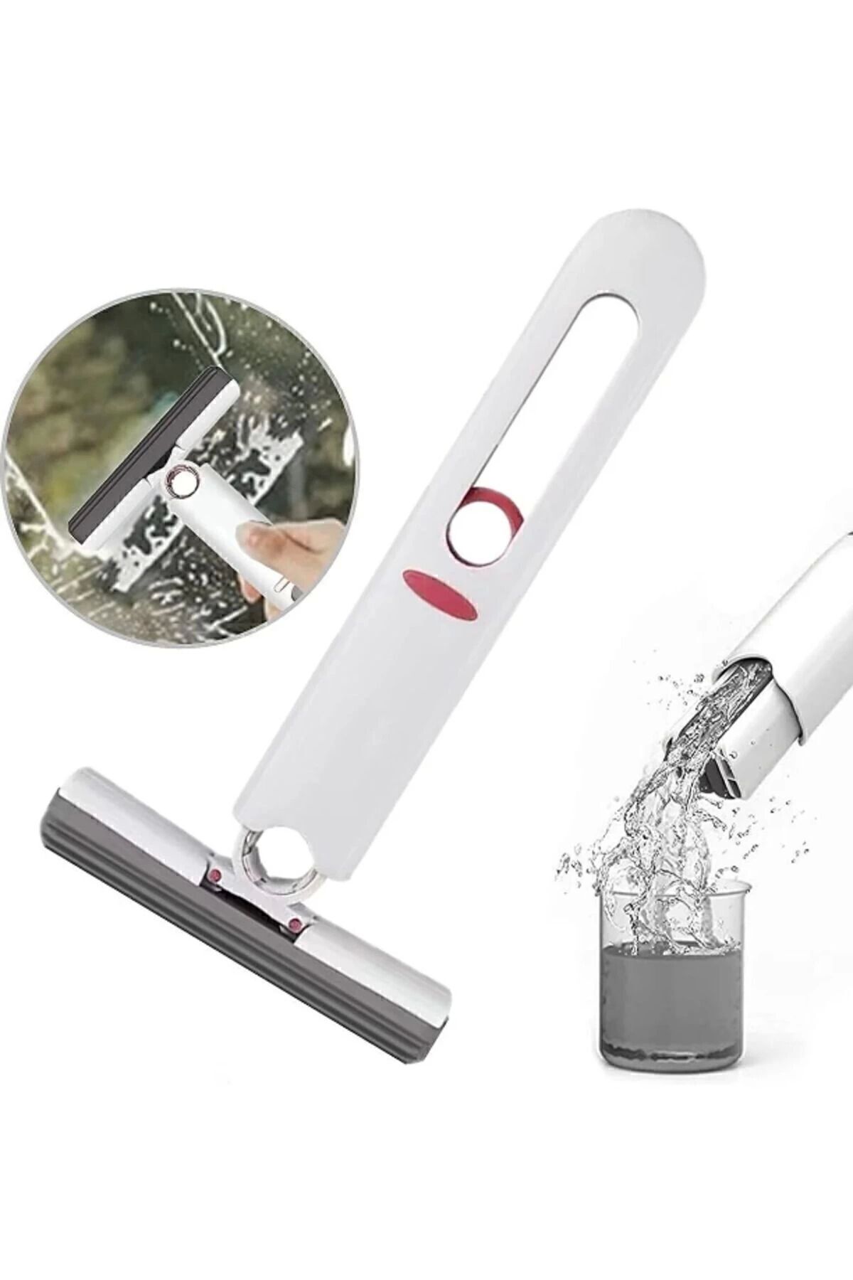Nanopro Kendinden Sıkmalı Taşınabilir Çok Amaçlı Mini Mop Keyfi Sepet En Keyifli Sepet Beyaz - Tek Ebat