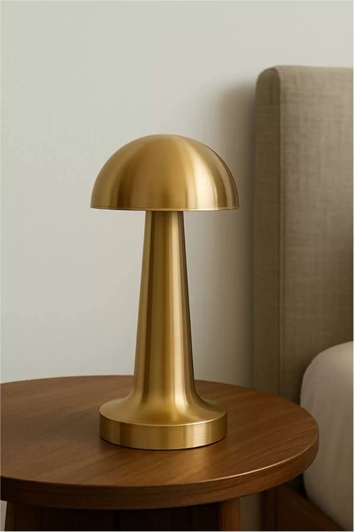 Dokunmatik Mantar Masa Lambası Gold Kasa 3 Işık Renkli Şarjlı Masa Lambası altın sarı - Tek Ebat - 115 x 230