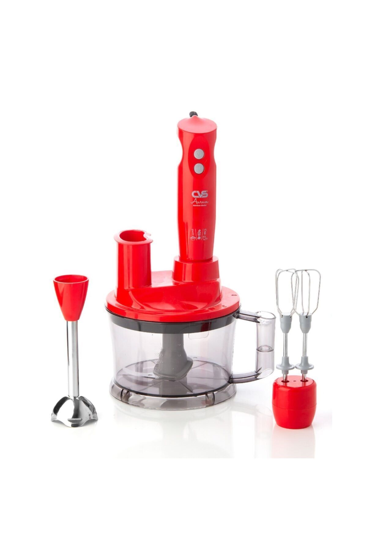 Aurum Rainbow Full Blender Set - Dn 1300 KIRMIZI - Tek Ebat