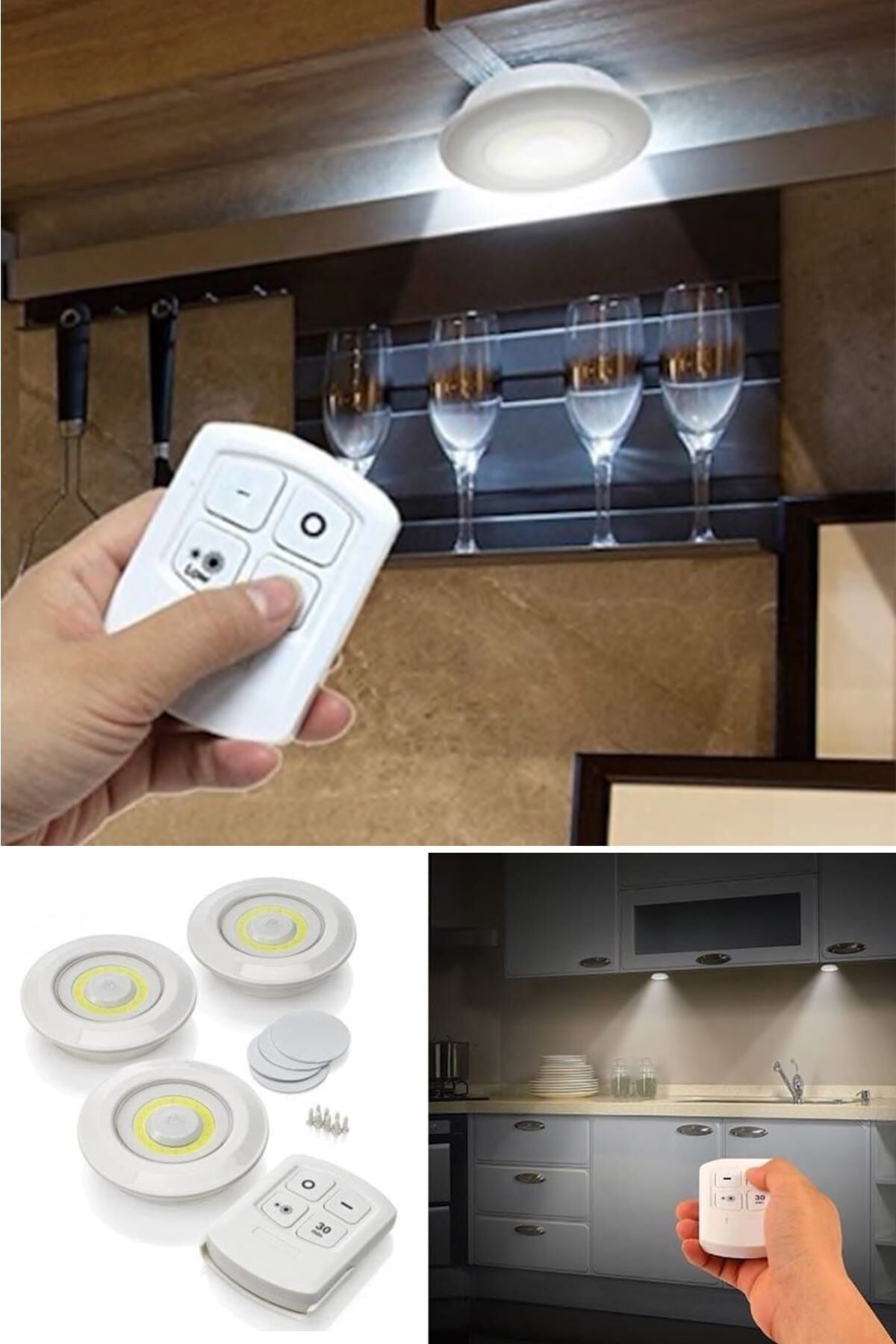 Kumandalı Işık Ayarlanabilir 3lü Led Işık