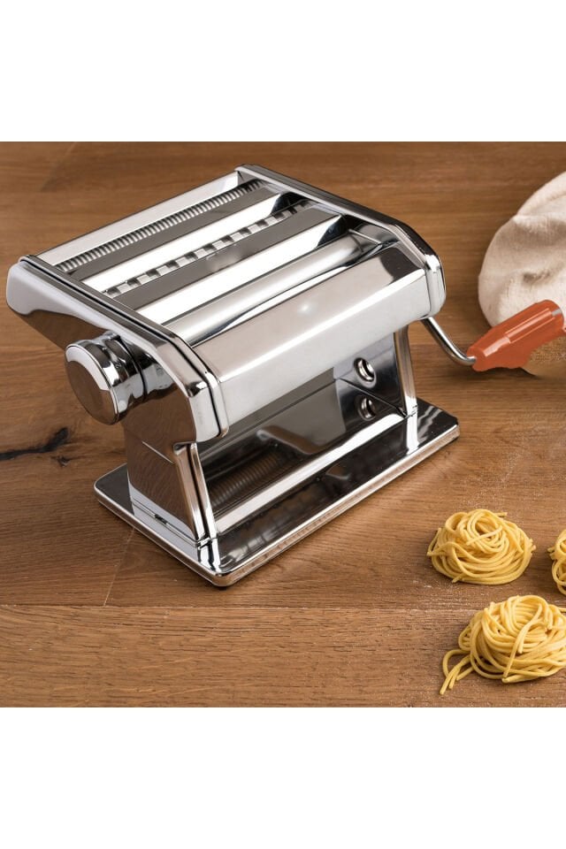 Erişte Makarna Hamur Kesme Mantı Açma Makinesi 150mm 3 Fonksiyonlu Paslanmaz Dilimle Kesme Aleti