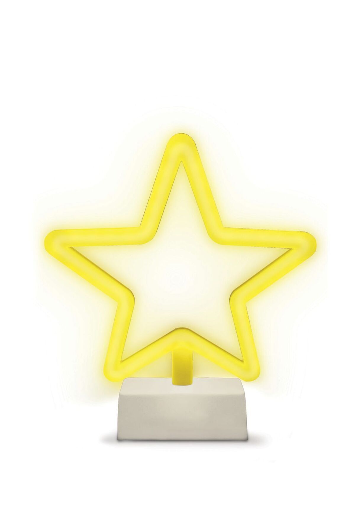 21117 Dekoratif Neon Yıldız Gece Aydınlatması | 32×18 cm | LED Neon & Pilli Gece Lambası No Color - Tek Ebat - 32 x 23