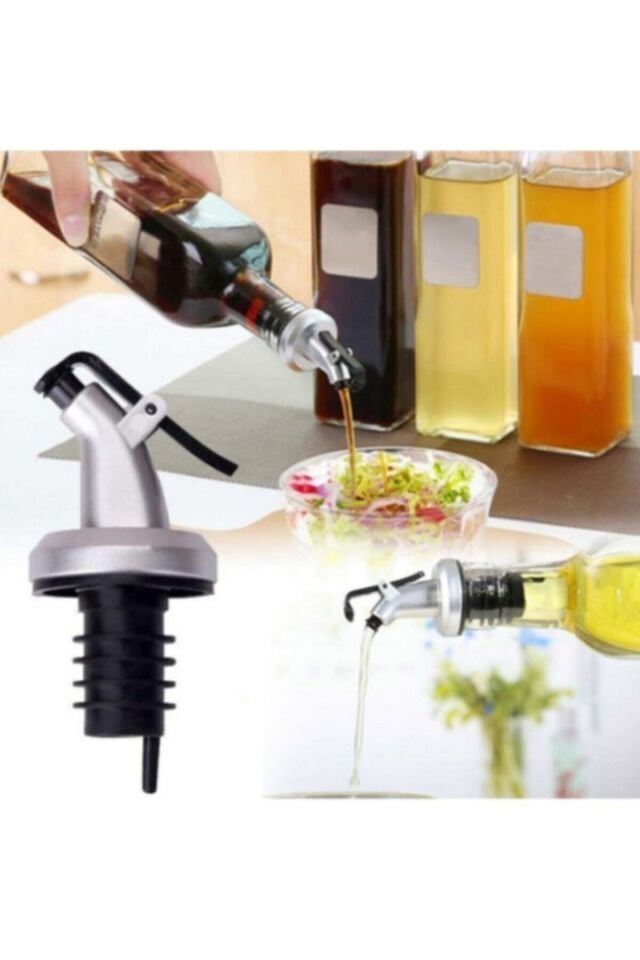Kapaklı Şişe Ucu Servis Aparatı Damlalık Yağdanlık Tıpa Tapa Mantar