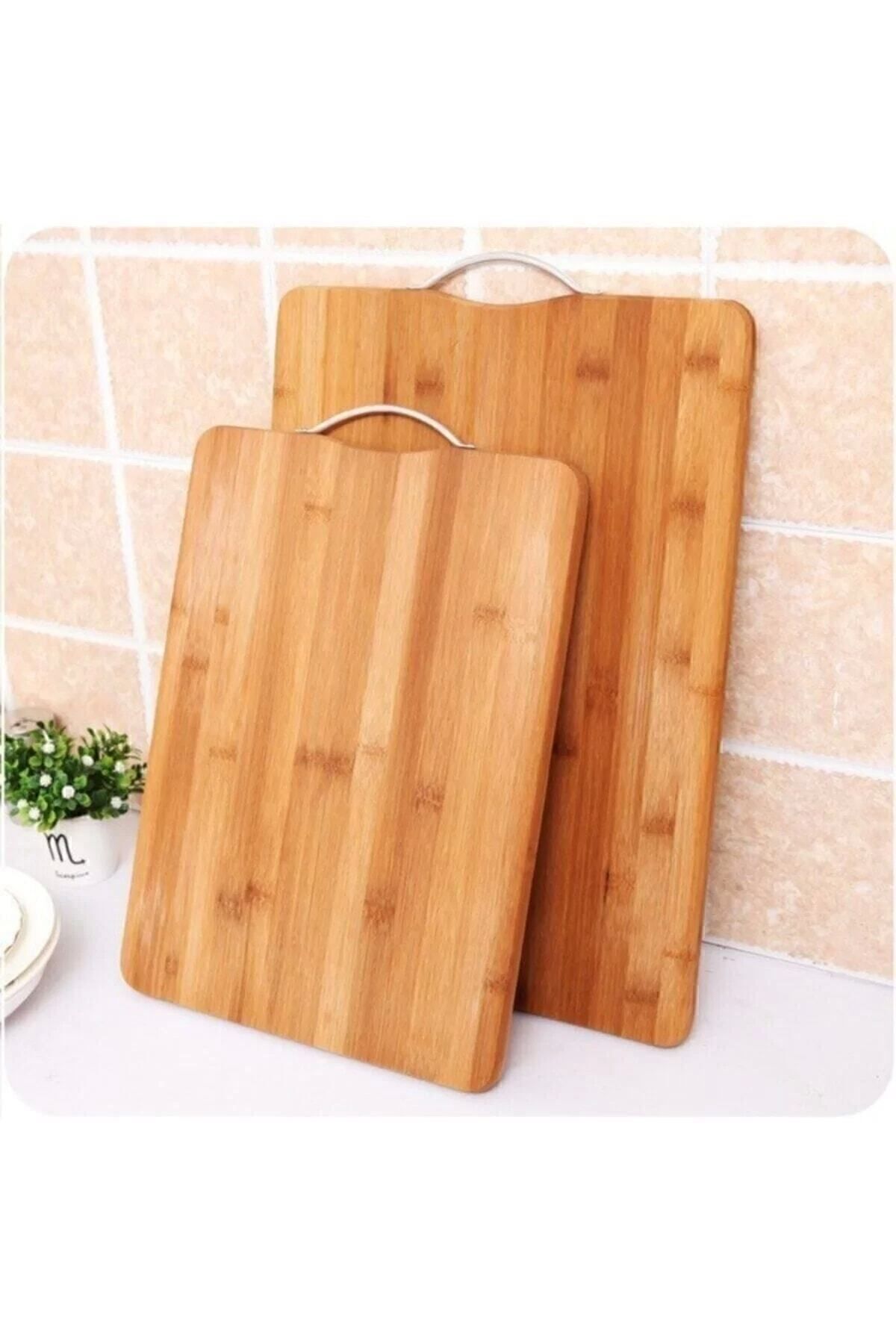 Bambu 2 Li Kesme Tahtası 20x30 - 22-32 Cm kahve - Tek Ebat - 34 x 24