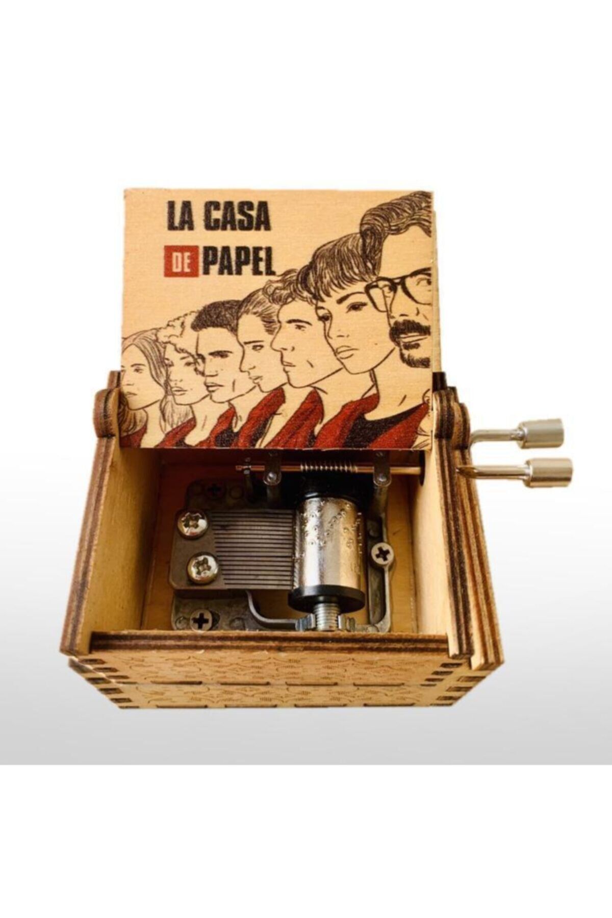 La Casa De Papel El Profesör Manuel Çevirmeli Ahşap Işlemeli Müzik Kutusu