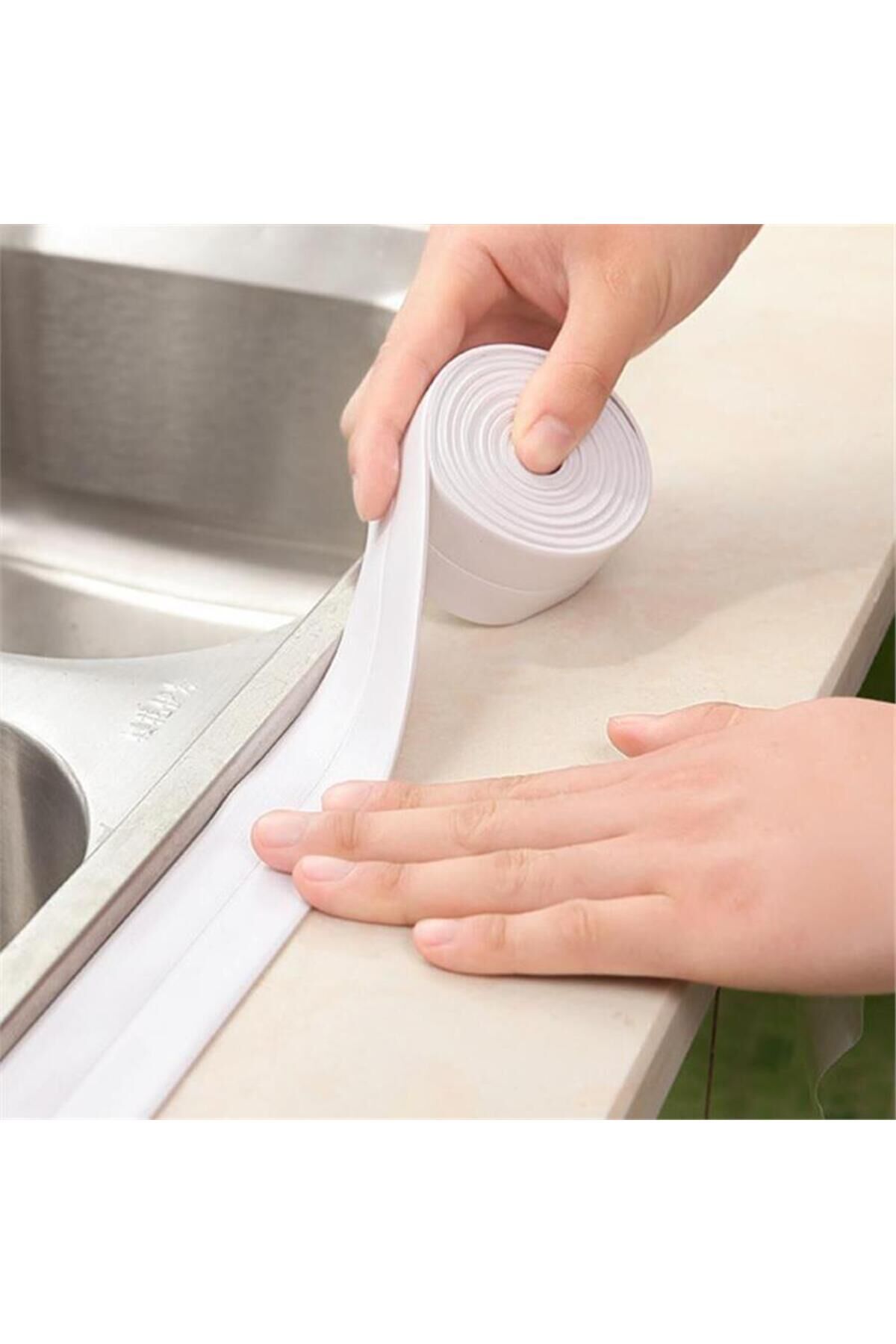 Su Sızdırmaz Banyo Duşakabin Küvet Kenar Mutfak Lavabo Ocak Izolasyon Bandı 3.2 Mt