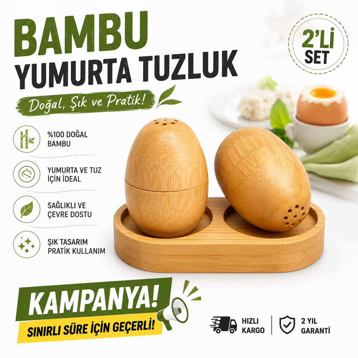 BAMBU YUMURTA TUZLUK