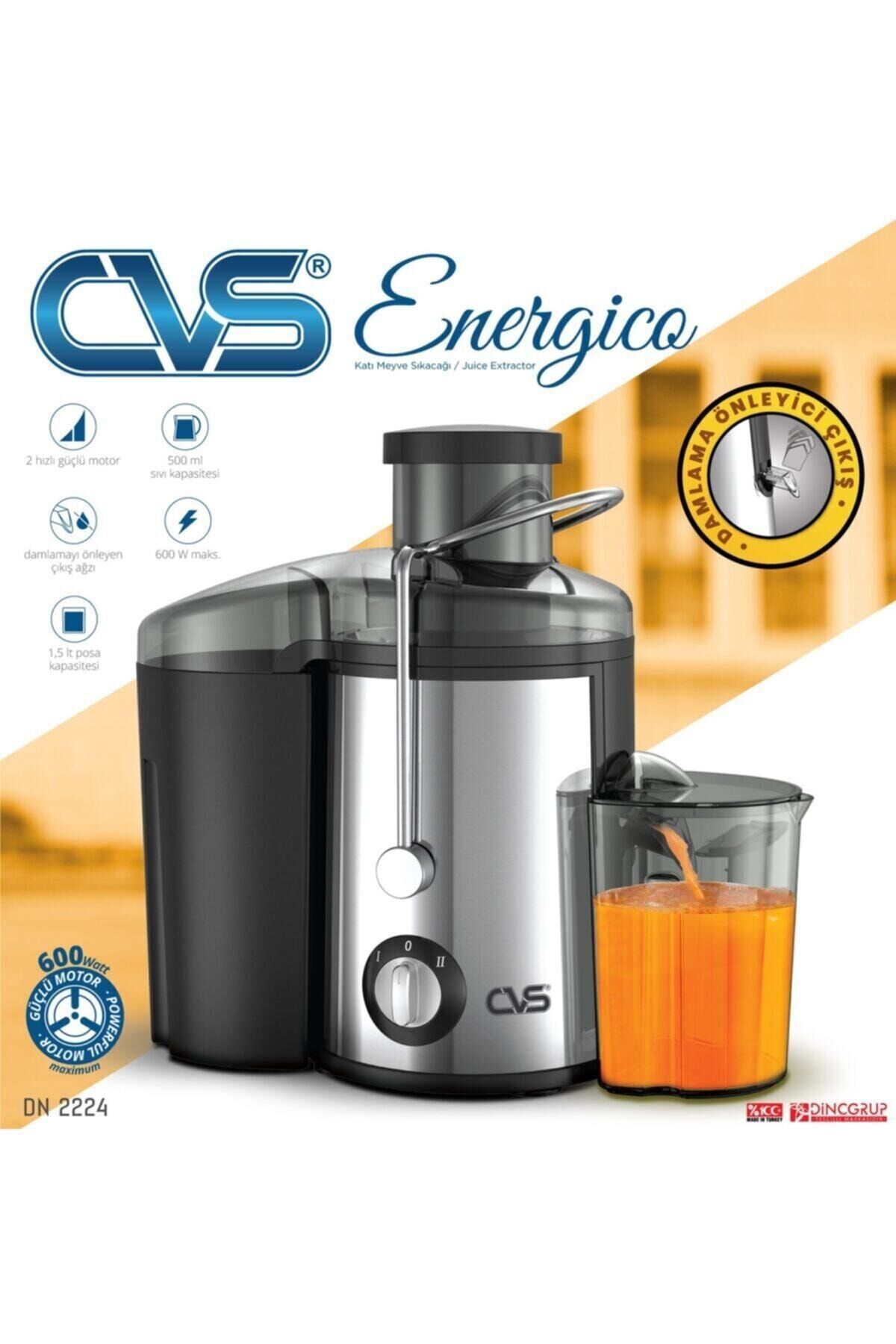 Energicao Katı Meyve Sıkacağı 600 Watt - Dn-2224 inox - Tek Ebat