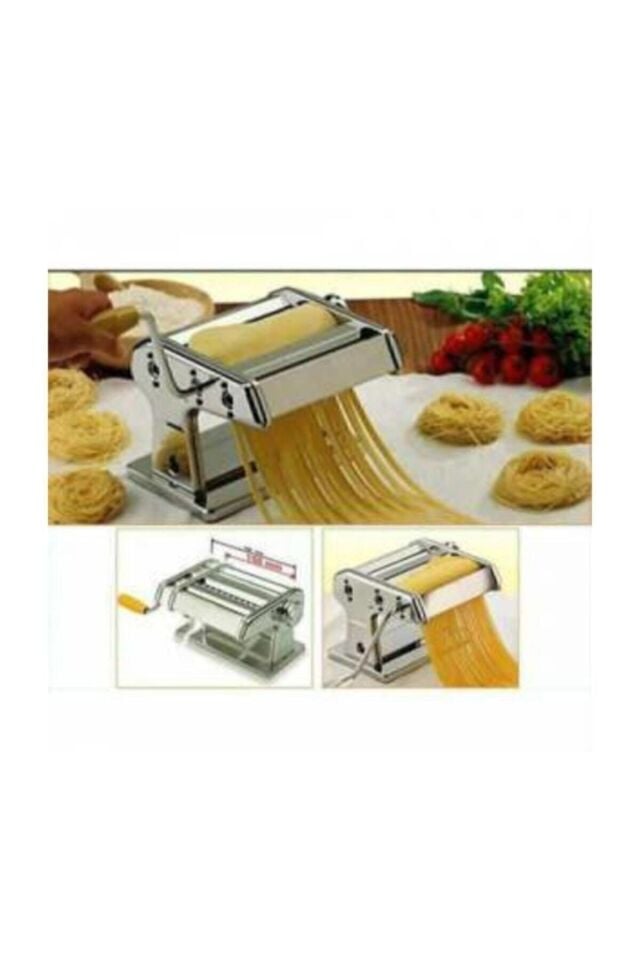 Hanedan Erişte Makarna Makinesi Hanedan Home Hamur Kesme Yapma Mantı Açma 3 Fonksiyonlu Alüminyum