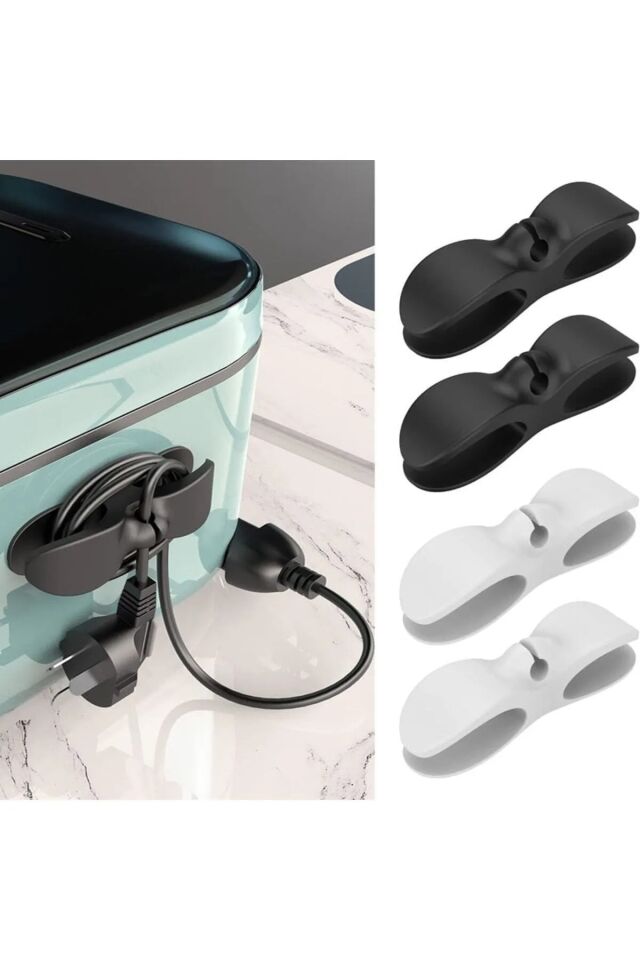 5 Adet Yapışkanlı Airfryer Kablo Sabitleyici Düzenleyici Çok Amaçlı Kablo Tutucu Kablo Toparlayıcı Tek Ebat