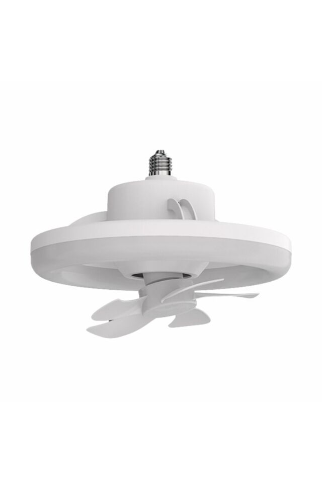 Vantilatörlü Kumandalı Led Aydınlatma Lambası beyaz - Tek Ebat