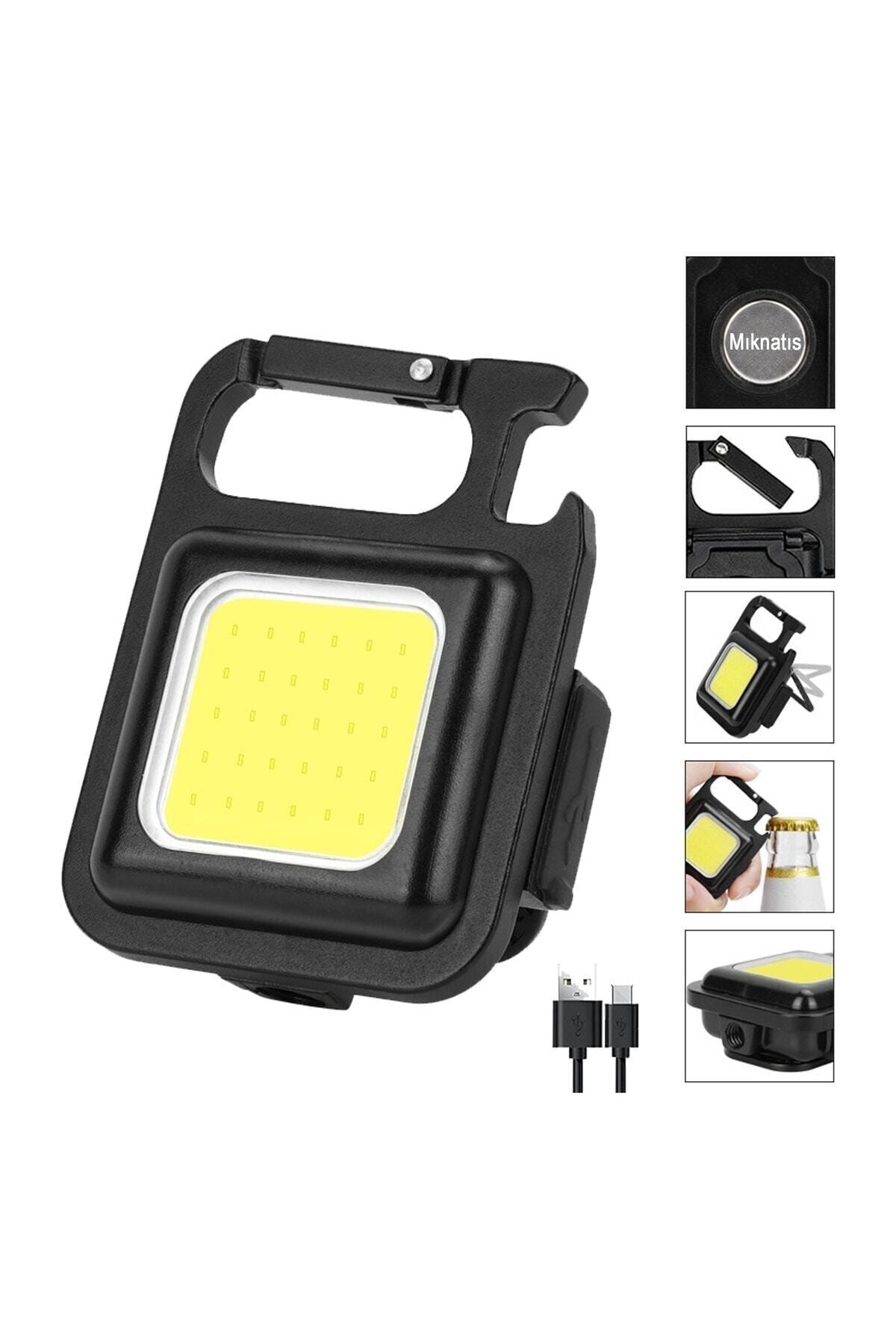 Mini Led, Anahtarlı El Feneri, Flash, Mıknatıslı , Su Geçirmez, Şişe Açacaklı , Şarjlı Tek Ebat