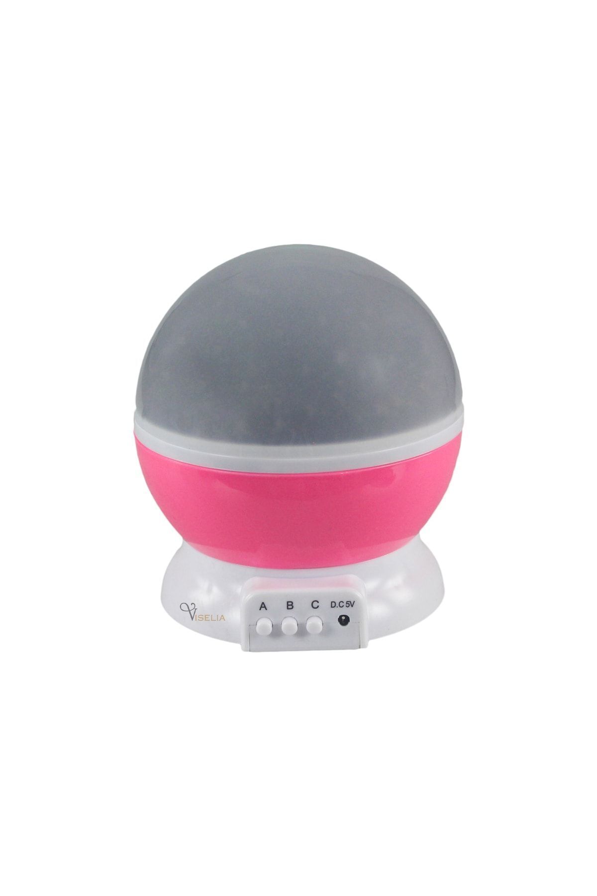 Starmaster Klc-03 3 X Kalem Pilli + 5 Volt Yıldız Yansıtmalı Küre Tip Gece Lambası 012-011 Pembe