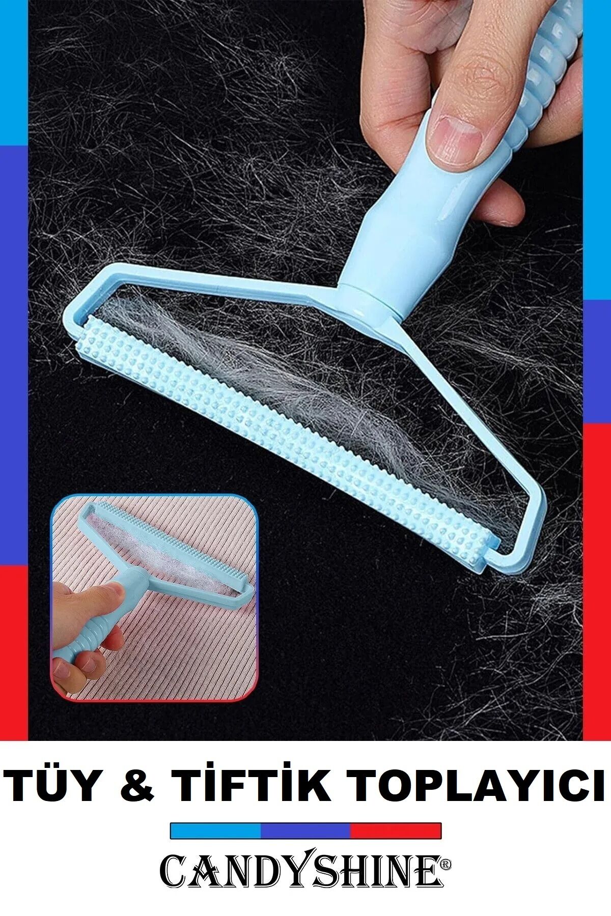 Çift Taraflı Elbise Tiftik Ve Tüy Toparlayıcı Kazak Hırka Halı Plastik Kumaş Tüy Alma