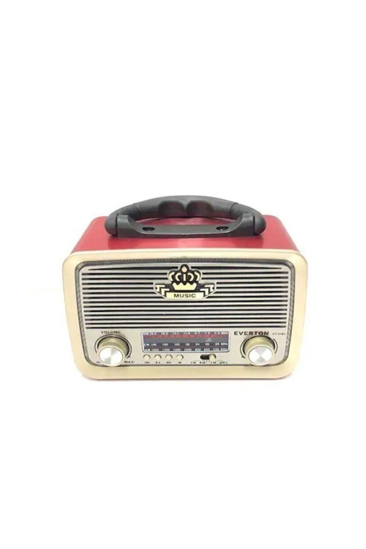 Bantlı Bluetooth Radyo Everton Rt-301 Kırmızı Renk Tek Ebat