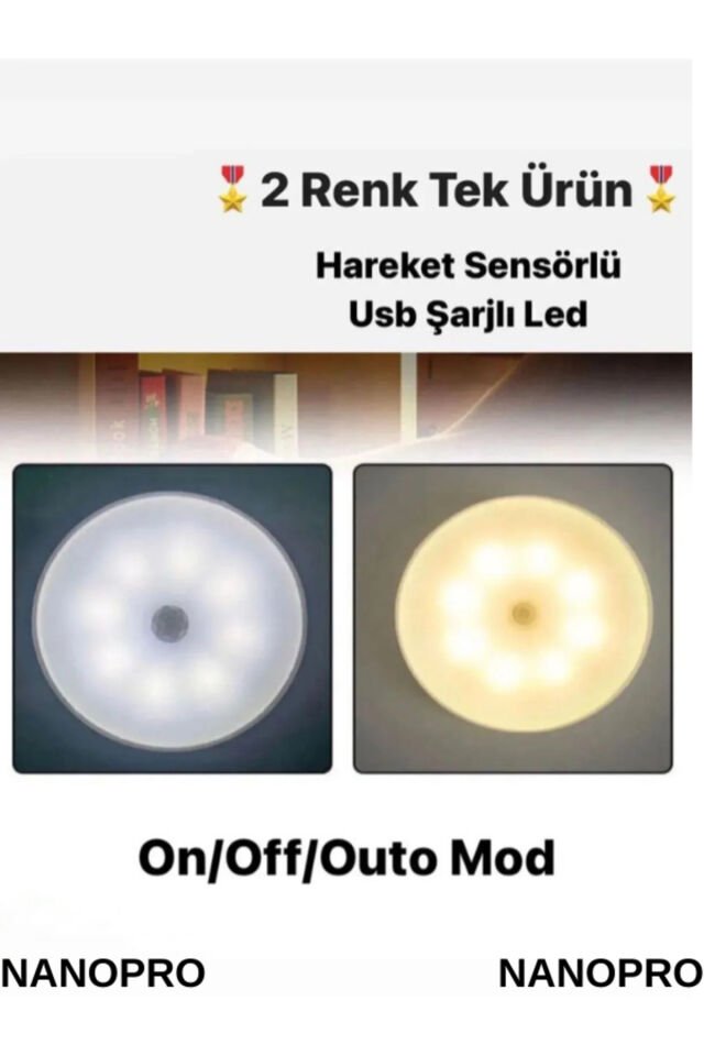 Mıknatıslı Şarjlı Sensörlü Led Kabin Dolap Içi Aydınlatma Gece Lambası