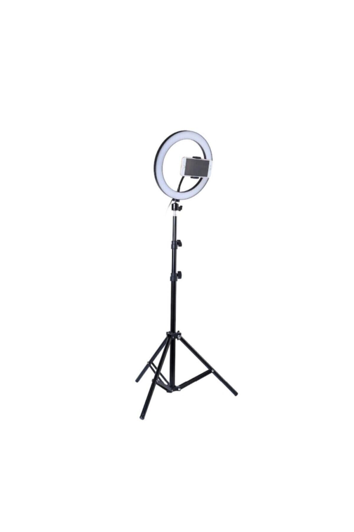 Kuaför Youtuber Makyaj Çekim Fill Light Işık 2mt Stand 10 Inç NoColor-4d8492fd - 18