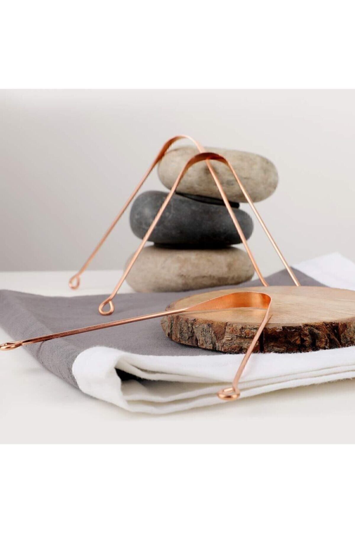 Gerçek Bakır Dil Temizleme Aparatı Ayurveda Yoga Dil Kazıma Çubuğu Temizleyici Kazıyıcı Sıyırıcı Tek Ebat