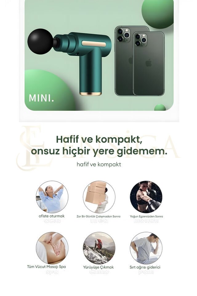 Yeni Nesil Şarjlı Masaj Tabancası Sporcu Masaj Aleti En Siga 4 Başlıklı