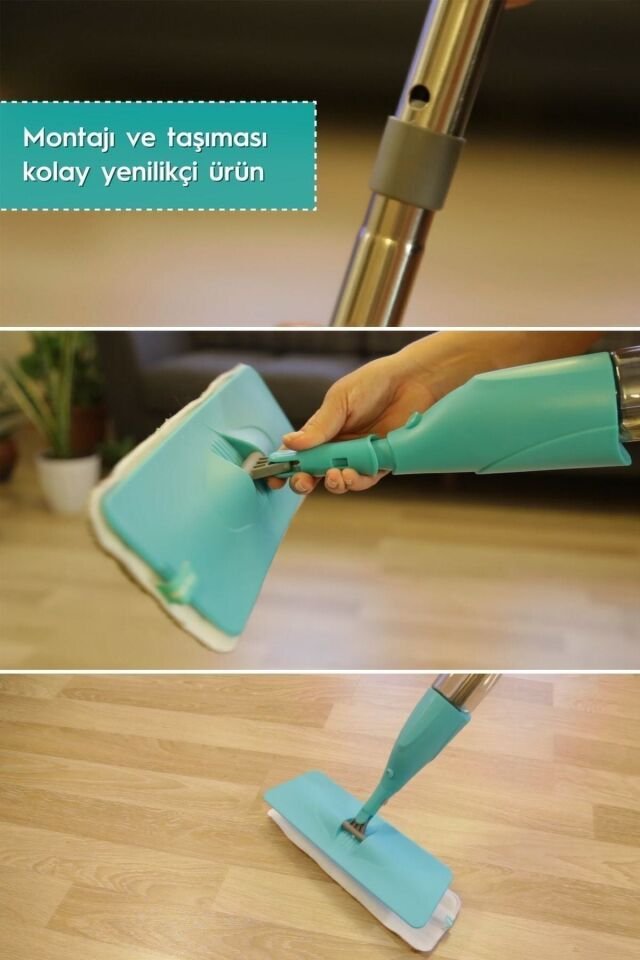 Sprey Mop + 1 Adet Yedek Mop Tek Ebat