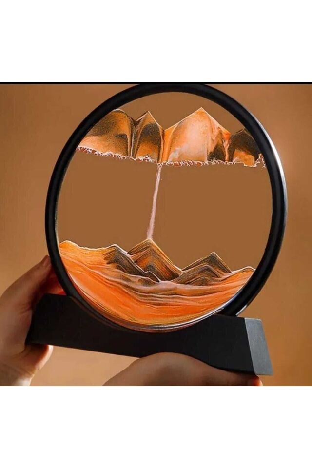 3d Hareketli Kum Saati Orta Boy, Hareketli Kum Sanatı , Dekoratif Kum Saati Tek Ebat