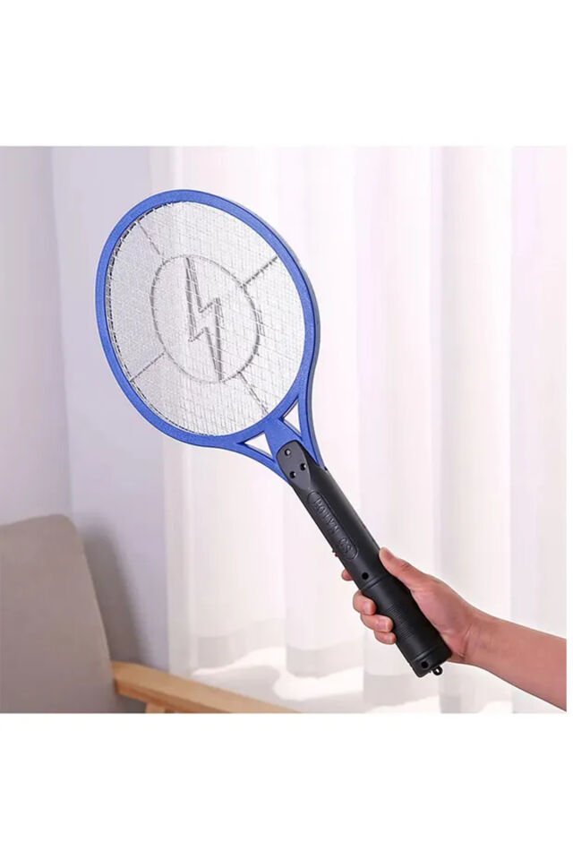 Şarjlı Sinek Raketi Yeni Nesil Ayaklı Seri Beyaz Çift Kullanımlı Tek Ebat