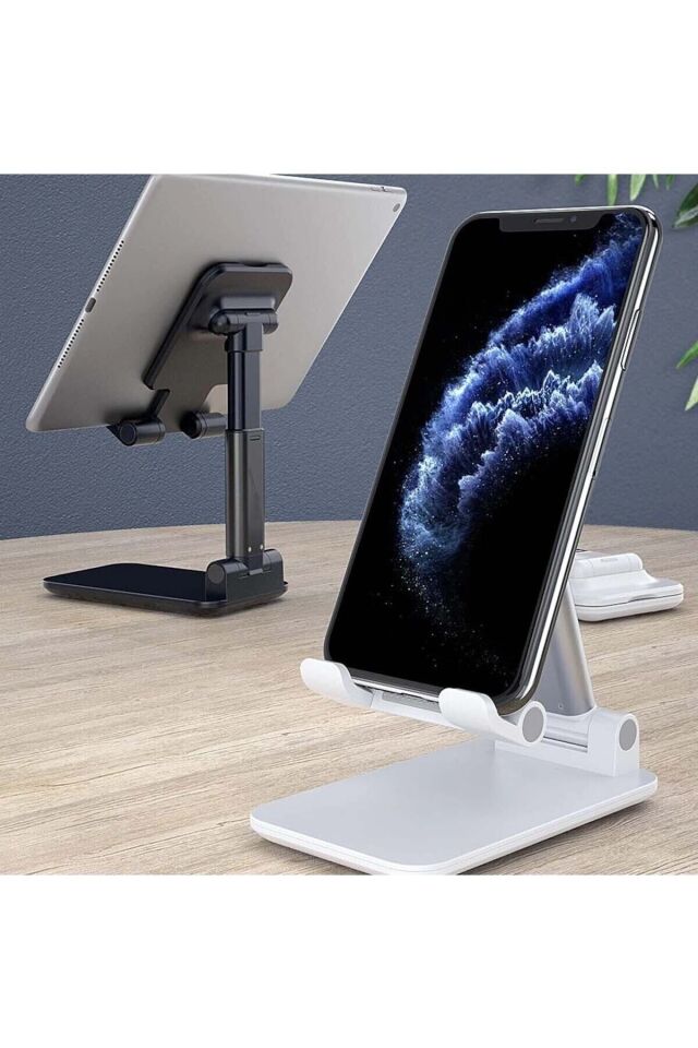 Profesyonel Tablet Ve Telefon Tutucu Stand 2 Kademeli Uzunluk Siyah NoColor-d4b4018e - Tek Ebat