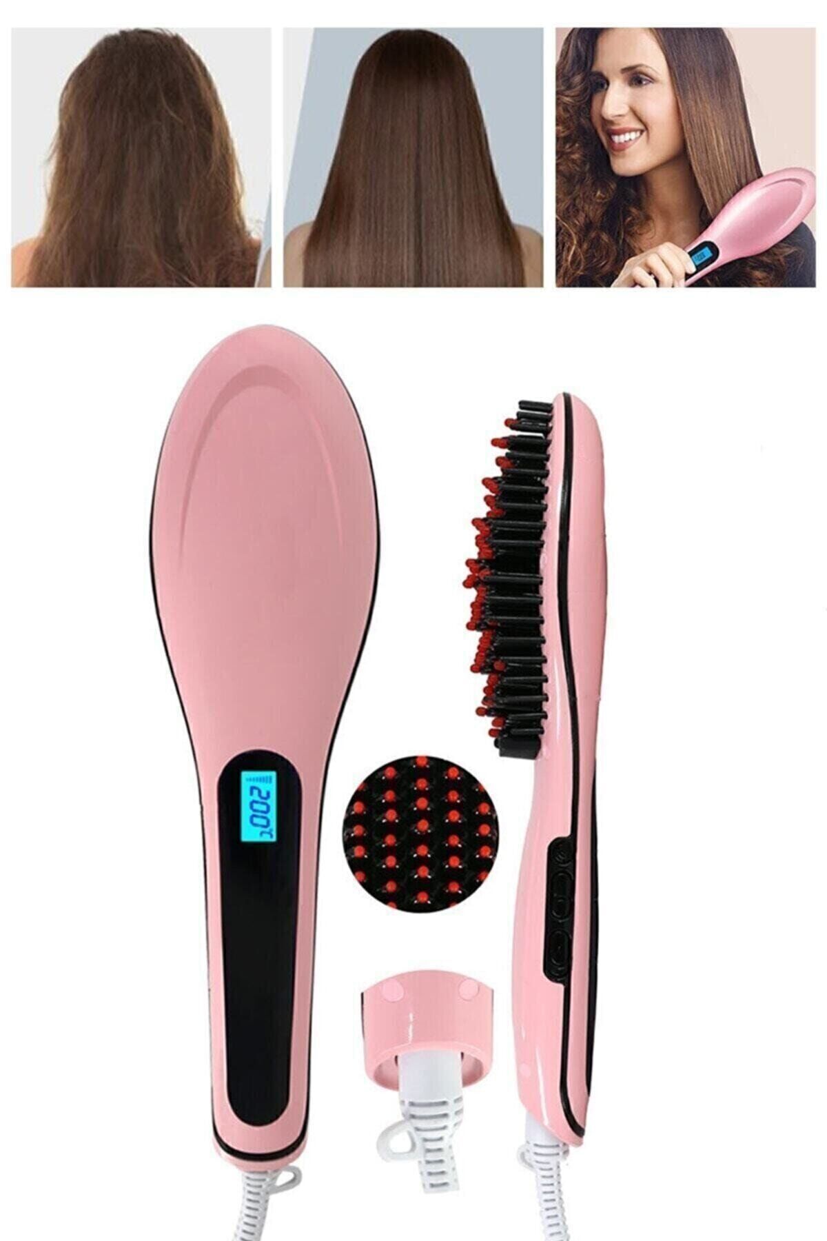 Saç Düzleştirici Tarak Hairstraightener Hqt-906 Pembe - Tek Ebat