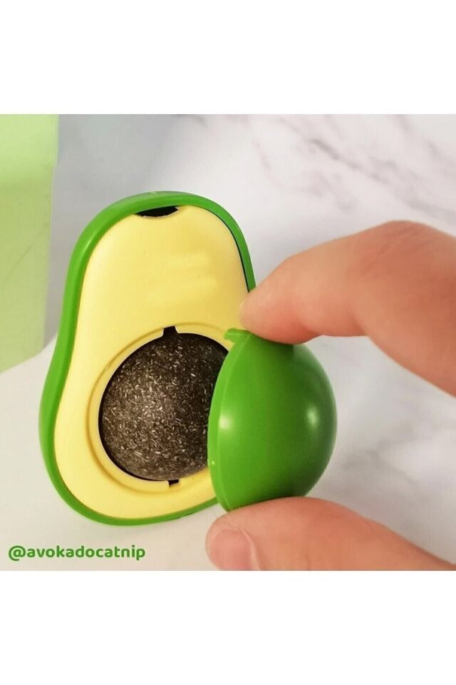 Catnip Avokado Kedi Çimi Kedi Oyuncağı Yalama Topu Doğal Kedi Nanesi 360 Derece Dönen Sağlıklı Top