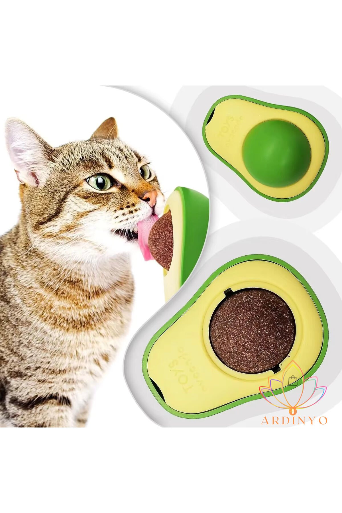 Catnip Avokado Kedi Çimi Kedi Oyuncağı Yalama Topu Doğal Kedi Nanesi 360 Derece Dönen Sağlıklı Top