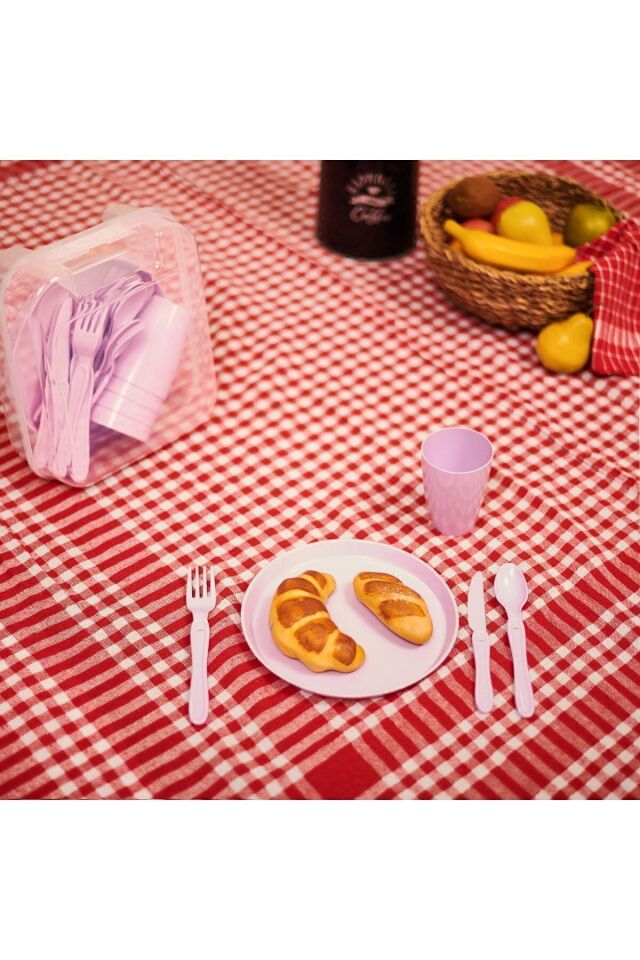 Plastik 6 Kişilik 31'li  Kamp Piknik Setİ