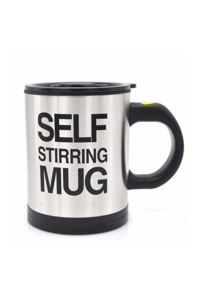 Kendini Karıştıran Mikser Kupa Termos Bardak Siyah - Self Stirring Mug SİYAH - Tek Ebat