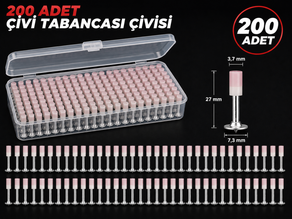 ÇİVİ TABANCASI ÇİVİSİ 200 ADET