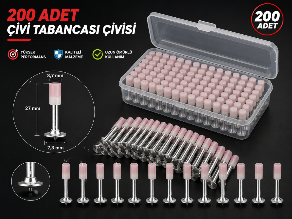 ÇİVİ TABANCASI ÇİVİSİ 200 ADET