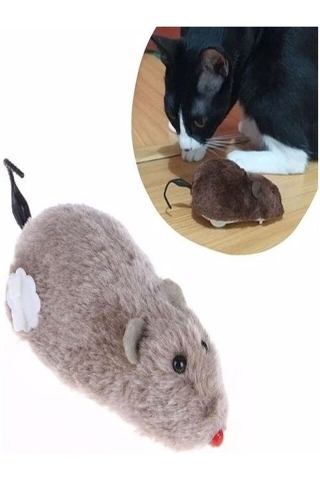 Kurmalı Fare Kedi Oyuncak Kedi Oyuncağı Kedi Köpek Karma - Tek Ebat