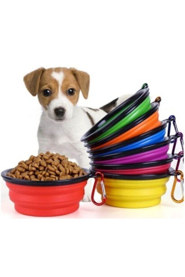 Katlanabilir Kedi Köpek Mama Ve Su Kabı