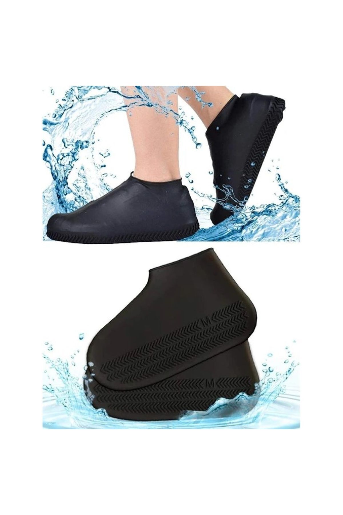 Silikon Ayakkabı Kılıfı Kaymaz Su Kir Geçirmez M Beden Tek Ebat