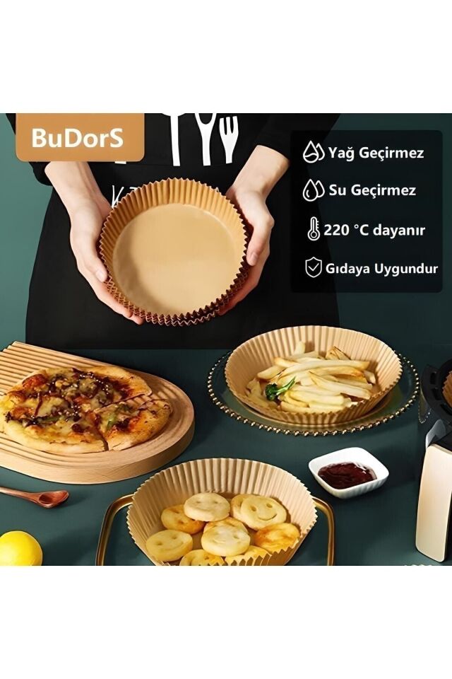 Fritöz Pişirme Kağıdı - Air Fryer Liners Hava Fritözü Xiaomi Philips Yağsız Tefal Kumtel Mı Tek Ebat