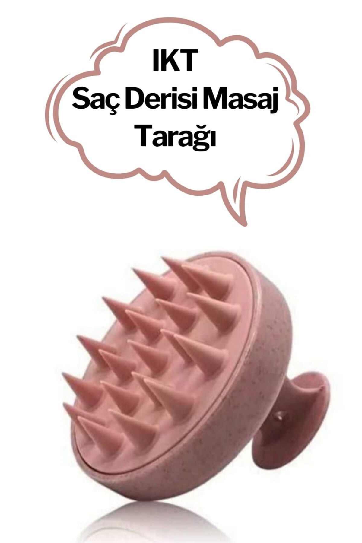 Yumuşak Silikon Duş Deri Masaj Tarağı Pembe - Tek Ebat