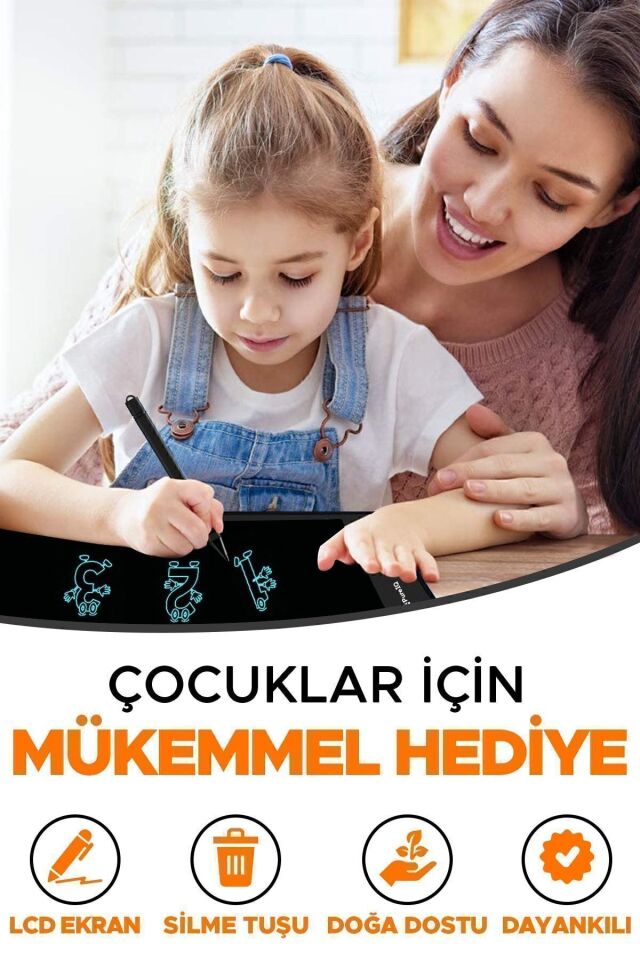 Lcd 8.5 Inç Dijital Kalemli Çizim Yazı Tahtası Grafik Not Yazma Eğitim Tableti