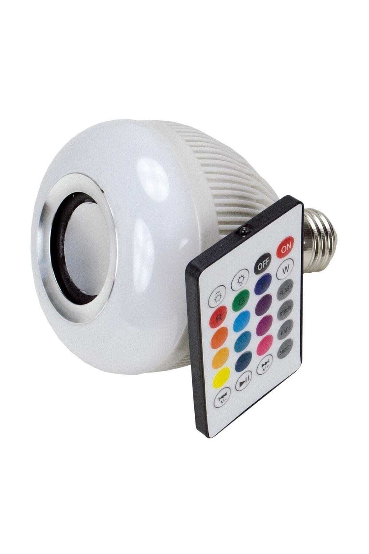 Music Bulb Bluetooth Hoparlör Akıllı Led Ampul Lamba Karışık Çok Renkli - Tek Ebat