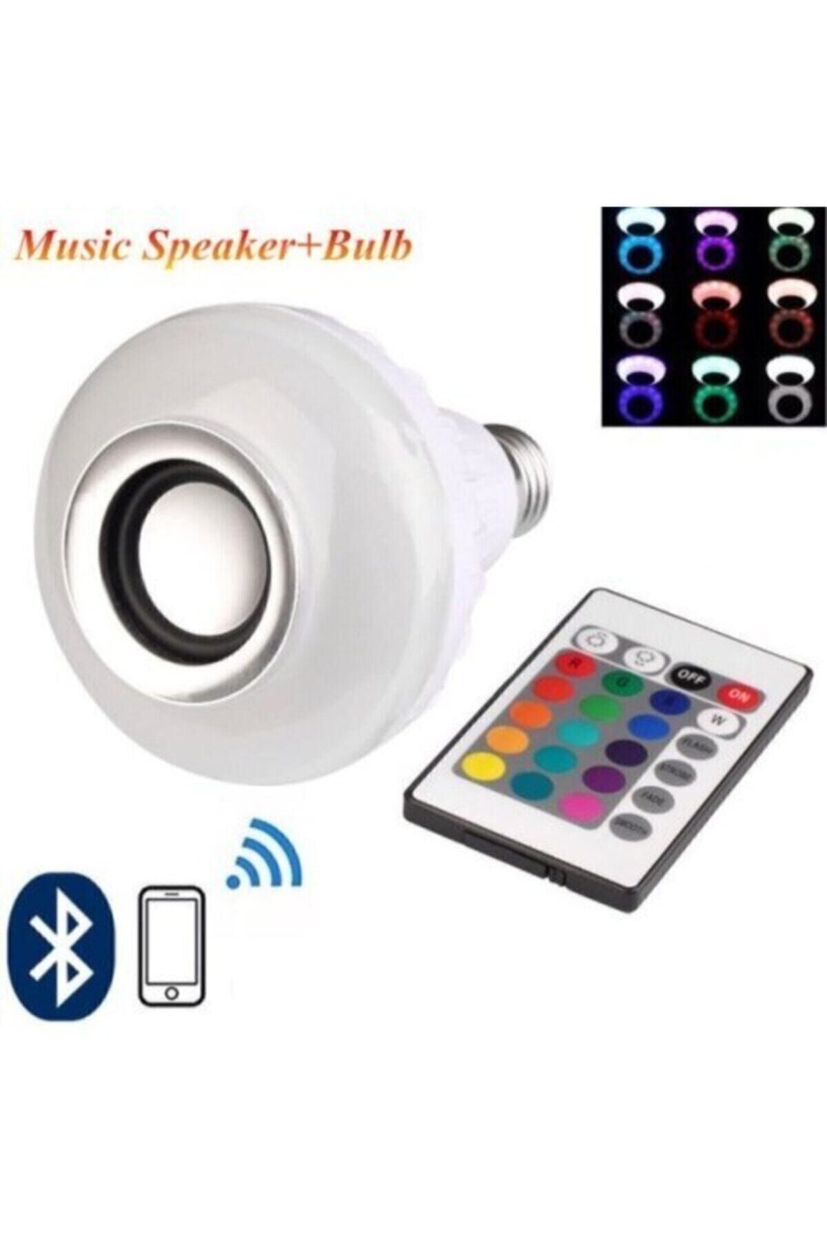 Music Bulb Bluetooth Hoparlör Akıllı Led Ampul Lamba RGB - Tek Ebat